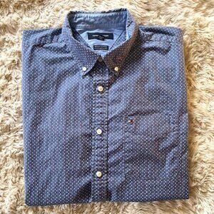 Tommy Hilfiger Shirt Men's XL  Collared Short Sleeve Button Down